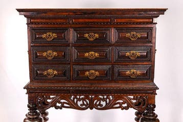 Kast op een standaard - Hout, Palissander