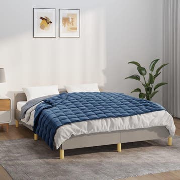 vidaXL Verzwaringsdeken 140x200 cm 6 kg stof blauw, Verzenden, Nieuw