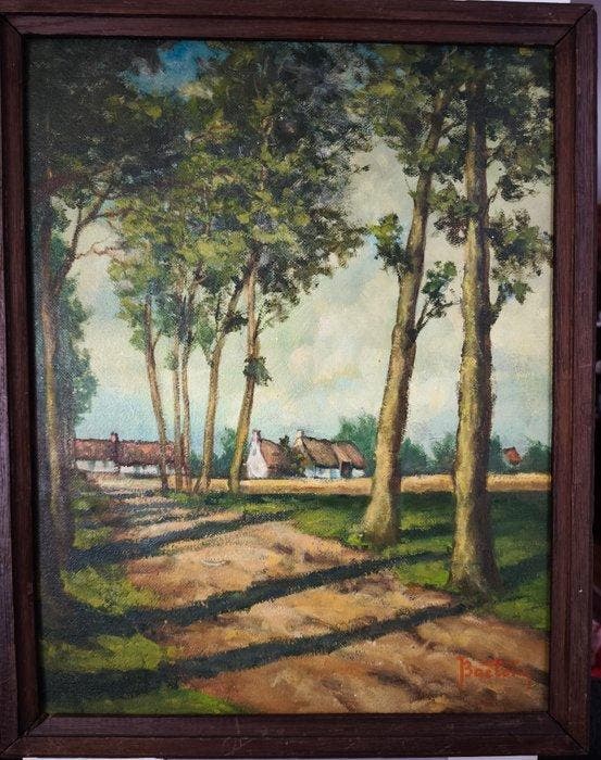Belgische school (XX) - Rural landscape, Antiquités & Art, Art | Peinture | Classique