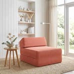 vidaXL Vouwbare Sofa Bed Rood Oranje 60 x 70 x 41 cm Stof, Huis en Inrichting, Zetels | Zetels, Verzenden, Nieuw