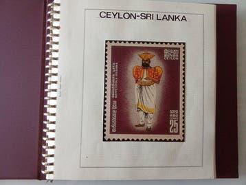 Azië - Postzegelalbum: Sri Lanka, Malediven, Nepal, Bhutan,