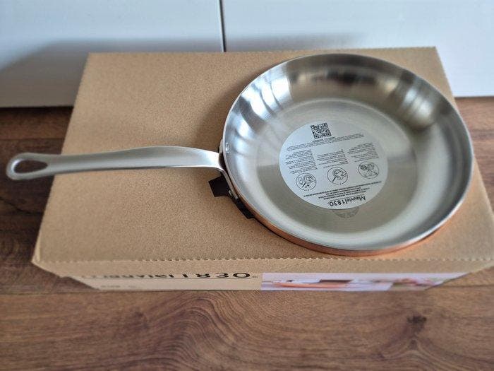 Mauviel - Pan - Mauviel 1830 koekenpan 24 cm - Koper, Staal, Antiquités & Art, Antiquités | Ustensiles de cuisine