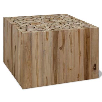 vidaXL Salontafel 50x50x35 cm echt teakhout, Verzenden, Nieuw