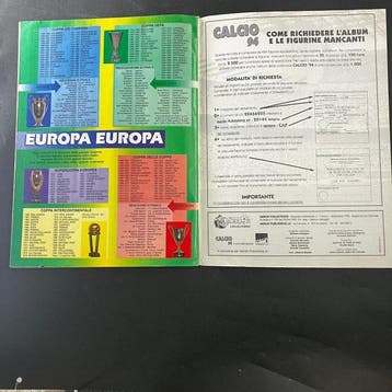 1994 Merlin Original edition, Calcio 94 Sticker Album, Nieuw