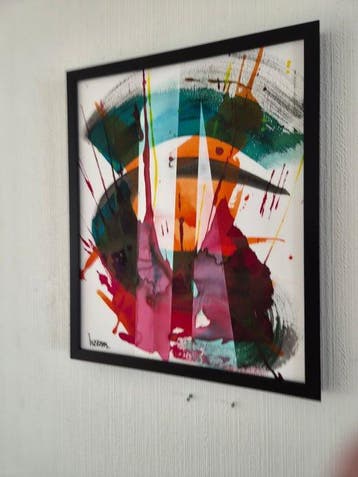 Liesens - Urban ABstract (Handpainted on white canvas met