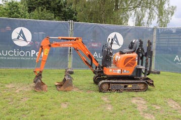 Veiling: Minigraver Hitachi ZX10U-2 Diesel 2015 (Marge), Ophalen