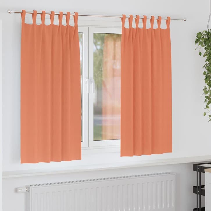 vidaXL Blackout Gordijnen met Ringen 2 st Terracotta 175 x, Maison & Meubles, Ameublement | Rideaux & Stores à lamelles, Envoi