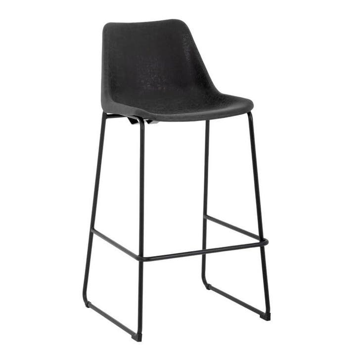 Barkruk | RODEO | Kunstleer/Staal | Black | Indoor |, Articles professionnels, Horeca | Équipement de cuisine, Envoi