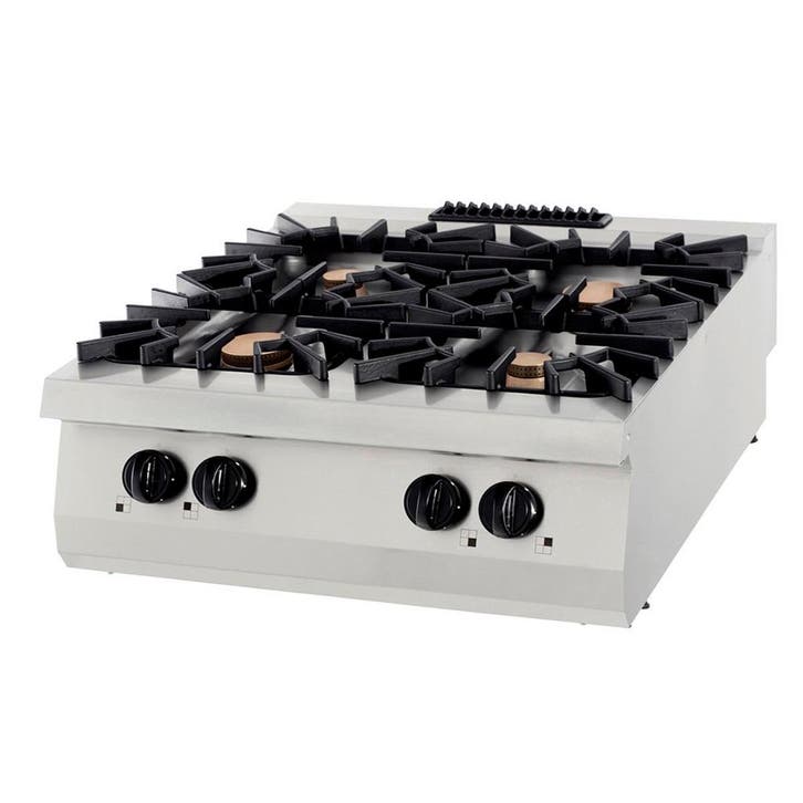 Premium Kookplaat | Gietijzer/Verchroomd | 4-pits |, Zakelijke goederen, Horeca | Keukenapparatuur, Nieuw in verpakking, Verzenden