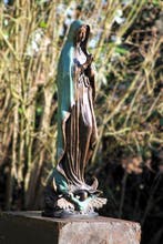 sculptuur, moeder maria - 76 cm - Koud geverfd brons