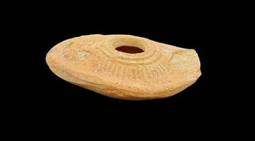 Byzantijns Terracotta olielamp - 86 mm (Zonder minimumprijs)