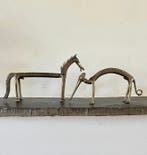 Beeldje - Set van twee bronzen dierenbeeldjes (2) - Brons, Antiek en Kunst