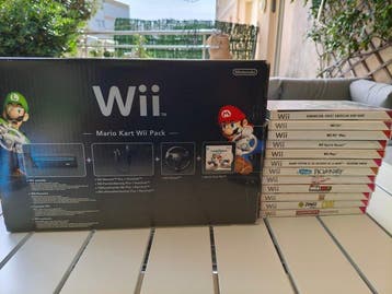 Nintendo - Wii - Mario Kart Wii Pack - Videogameconsole +, Games en Spelcomputers, Nieuw