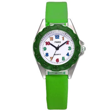 Fako - Kinderhorloge - Regenboog - Ø 32mm - Groen, Handtassen en Accessoires, Horloges | Kinderen, Verzenden, Nieuw