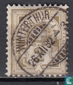 Zwitserland - Kruis en cijfer - 1882, Timbres & Monnaies, Timbres | Europe | Suisse, Envoi