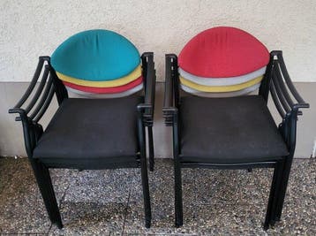Klöber - Stoel (10) - Tonga - Metaal, stof - designstoelen, Antiek en Kunst