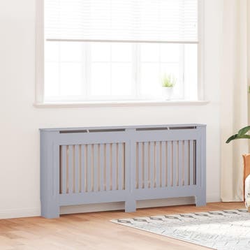 vidaXL Radiatorombouw 172x19x81,5 cm bewerkt hout antraciet, Verzenden, Nieuw
