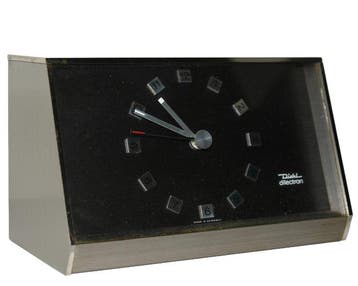 Horloge de table - Diehl Dilectron Design industriel Verre,