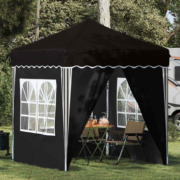 vidaXL Pop-up Feesttent 195 x 195 x 245 cm Zwart Oxford Stof, Verzenden