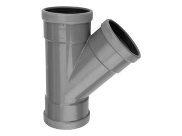 Veiling - Wavin Wafix PVC T-stuk 45° 160 mm SN4 3 x mof met, Nieuw