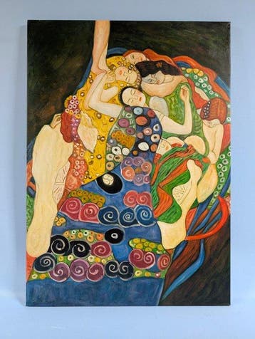 Italiaanse school (XX) - La vergine - omaggio a Gustav Klimt