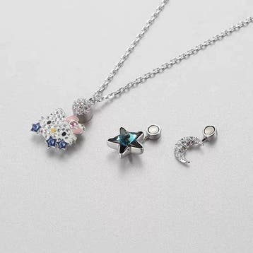 Swarovski - Métal, cristal Swarovski - Collier - Pendentif