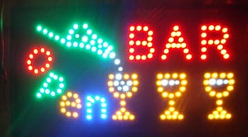 Bar drank cafe LED bord lamp verlichting lichtbak reclamebor, Verzenden