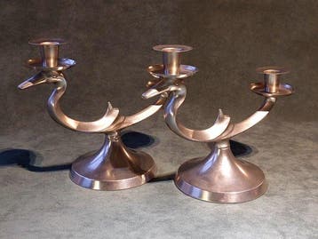 METAWA - Kaarsenhouder (2) - Tin