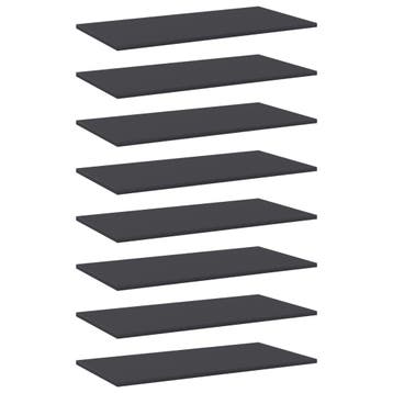 vidaXL Wandschappen 8 st 80x40x1,5 cm spaanplaat grijs, Verzenden