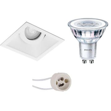 Dimbare LED Spot Set - Vierkante Kantelbare Inbouwspot 4W LE, Verzenden, Nieuw