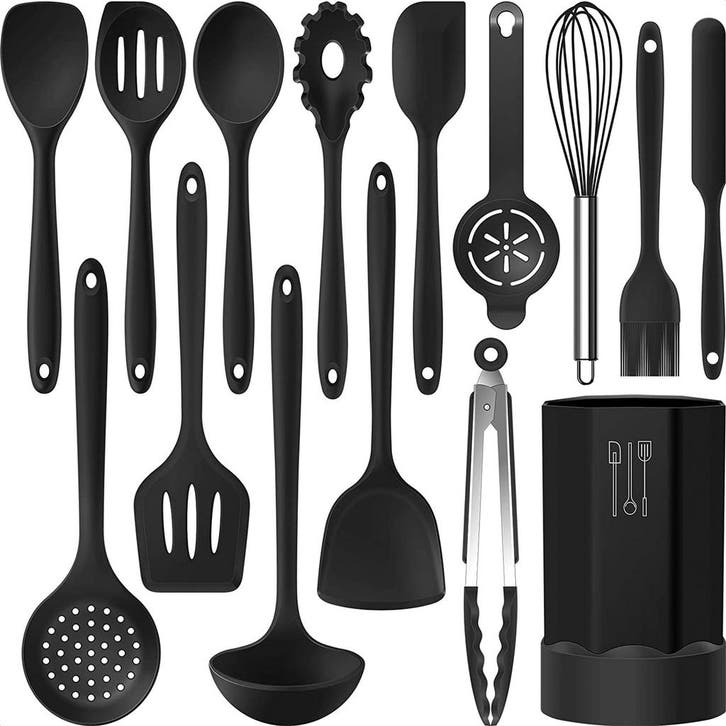 Strex Keukengerei Set met Houder 15 delig - Hittebestendig /, Huis en Inrichting, Keuken | Keukenbenodigdheden, Verzenden