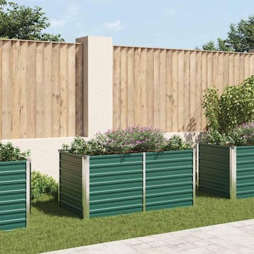 vidaXL Plantenbak verhoogd 160x80x77 cm gegalvaniseerd staal, Tuin en Terras, Bloempotten, Verzenden, Nieuw