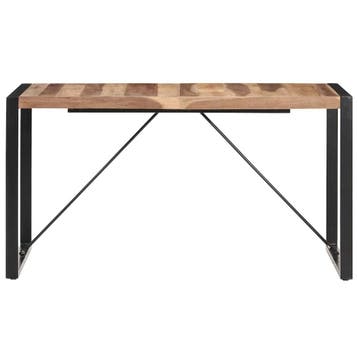 vidaXL Eettafel 140x70x75 cm massief hout, Huis en Inrichting, Verzenden, Nieuw