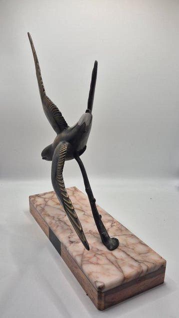 after Irénée Rochard - sculptuur, Zwaluw - 36 cm - Metaal -