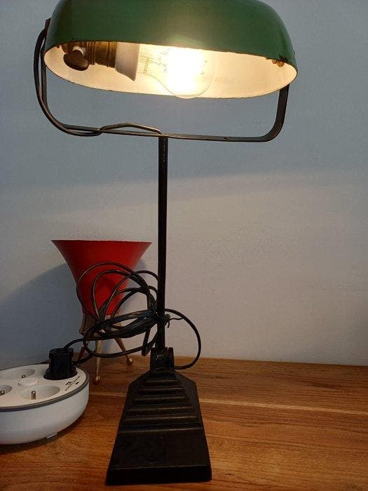Erpé - erpé - Bureaulamp (2) - Staal, Emaille, Bakeliet -, Antiquités & Art, Antiquités | Assiettes décoratives & Carrelages