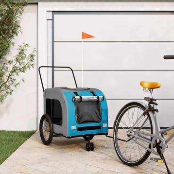 vidaXL Fietskar voor huisdieren Blauw L Oxford-polyester en, Verzenden, Nieuw