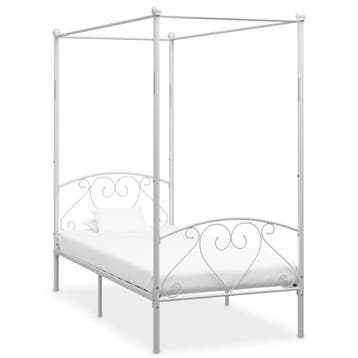 vidaXL Hemelbedframe metaal wit 100x200 cm, Verzenden, Nieuw