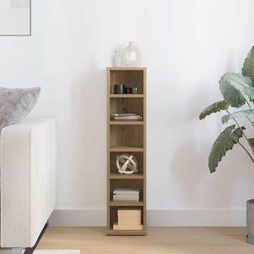 vidaXL Cd-kast 21x20x88 cm bewerkt hout artisanaal, Verzenden, Nieuw