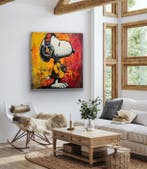 ERIC BRUMETTE - SNOOPY SAVED MY LIFE 56 - Toile L, Antiek en Kunst, Kunst | Schilderijen | Modern