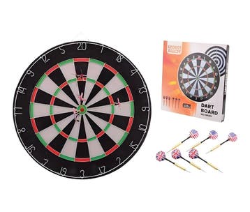Dartboard 180 series inclusief 6 dartpijlen, Verzenden, Nieuw