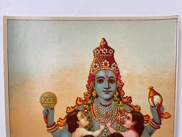 Raja Ravi Varma - Matsya, de eerste avatar van Vishnu -