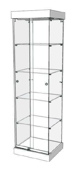 *TIP*  ITALIAANSE GLOSSY WIT VITRINEKAST OP WIELEN met led, Ophalen of Verzenden