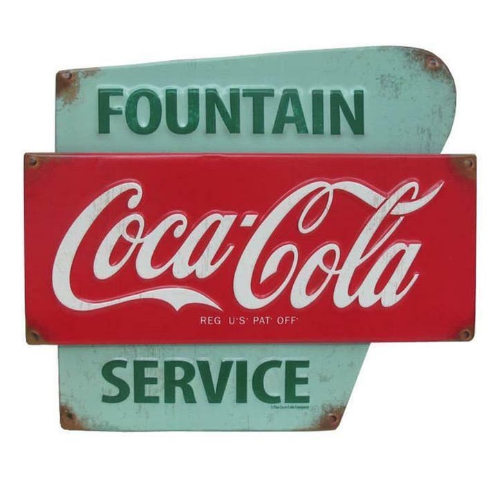 Coca Cola retro signs - nostalgische wandborden, Verzamelen, Merken en Reclamevoorwerpen, Reclamebord, Nieuw, Ophalen of Verzenden