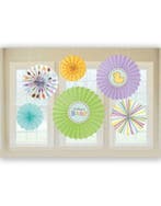 Decoratie set met waaiers welcome baby 6 stuks, Ophalen of Verzenden, Nieuw