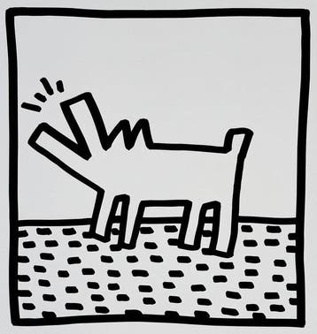 Keith Haring - Untitled (Barking Dog) | COA King & McGaw -