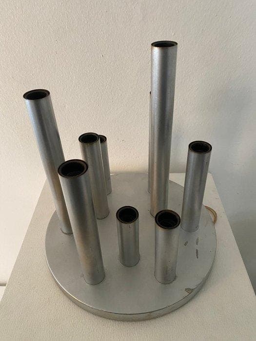 Plafonnier - Métal - Applique tube à fentes, Antiquités & Art, Antiquités | Éclairage