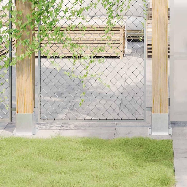 vidaXL Spokkels vierkant 4 st gegalvaniseerd staal, Jardin & Terrasse, Poteaux, Poutres & Planches, Envoi