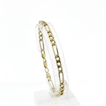 Gouden Figaroschakel herenarmband (Schakelarmband), Ophalen of Verzenden