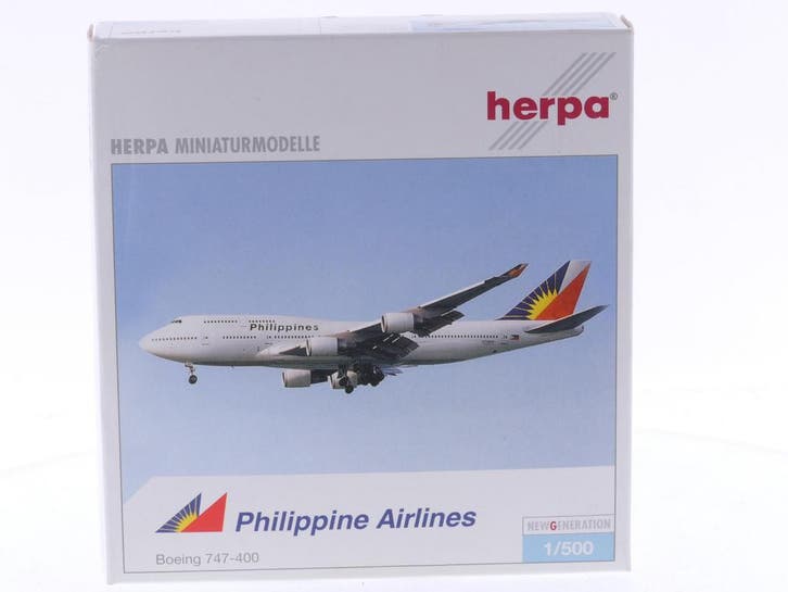 Schaal 1:500 Herpa 504034 Philippine Airlines Boeing 747-..., Hobby & Loisirs créatifs, Modélisme | Avions & Hélicoptères, Enlèvement ou Envoi