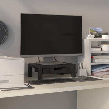 vidaXL Monitorstandaard 43x30,5x13 cm zwart, Verzenden